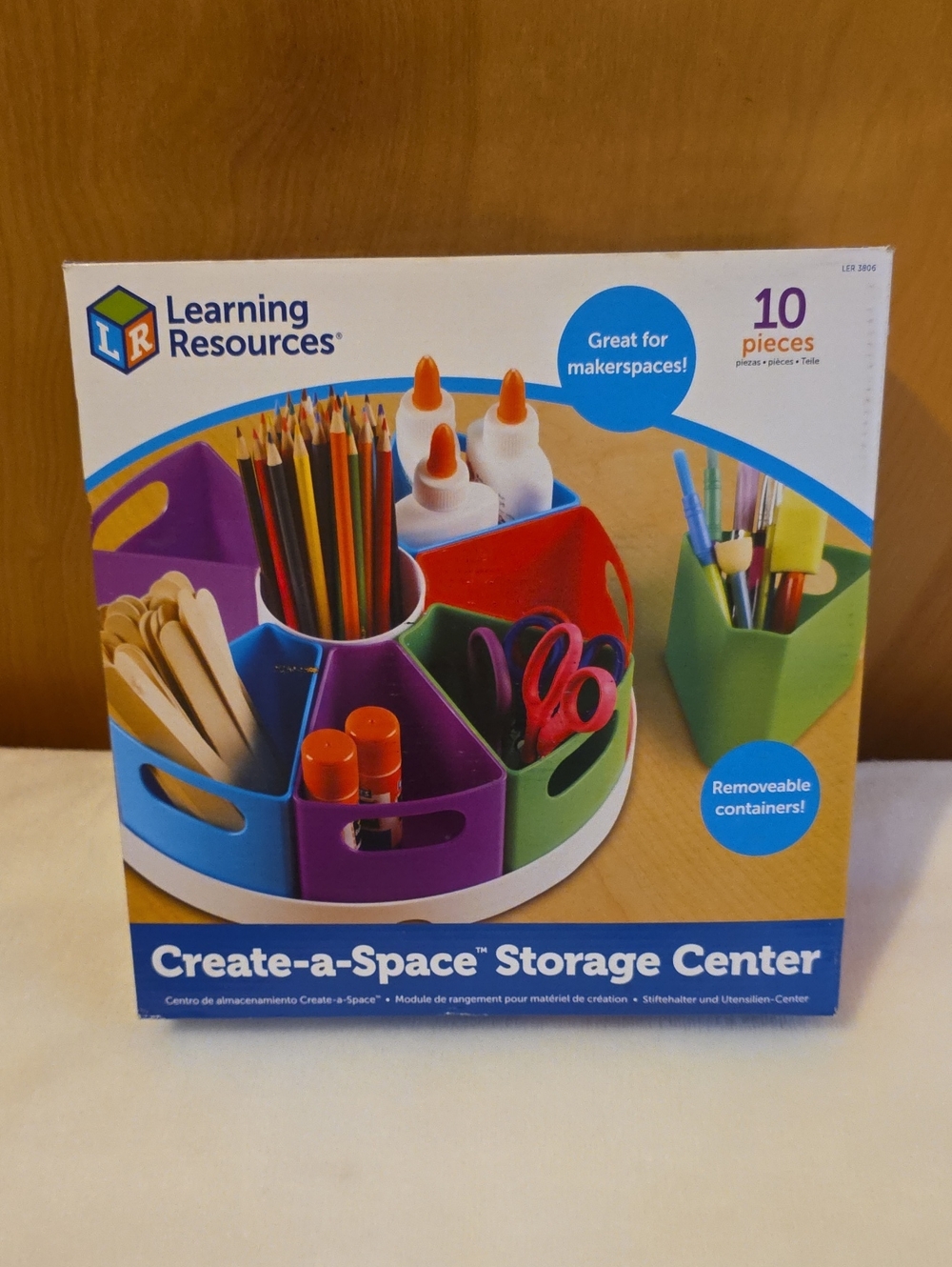 Learning Resources Create-a-Space Storage Center - Multicolor-12 Inches Across